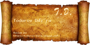 Todorov Dóra névjegykártya